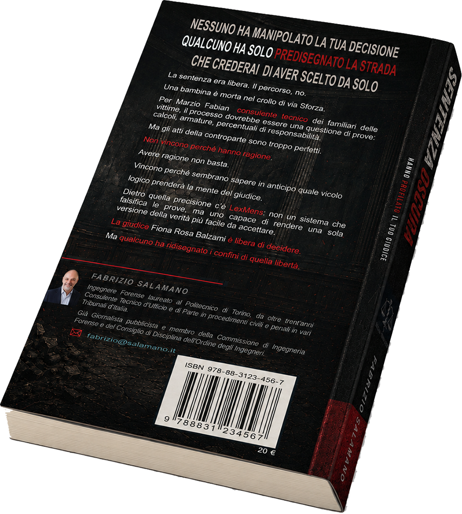 4ª di copertina — Sentenza Oscura di Fabrizio Salamano